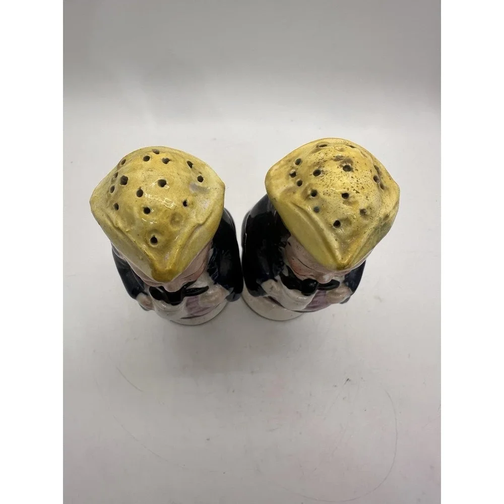 Vintage Staffordshire Style Figural Toby Salt & Pepper Shakers Pair‎
